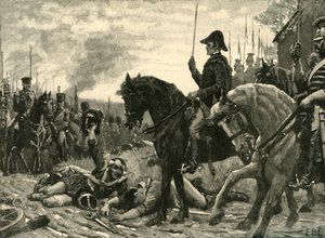 Spotkanie Wellingtona i Bluchera po bitwie pod Waterloo, 1815/1890. autorstwa Edmund Blair Leighton
