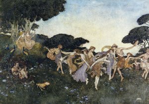 Scena z filmu "Burza autorstwa Edmund Dulac