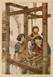 Tkacze, z "Nowych szat cesarza autorstwa Edmund Dulac