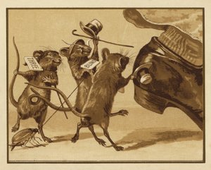 Ilustracja do trzech ślepych myszy (kolor lito) autorstwa Edmund G. Caldwell