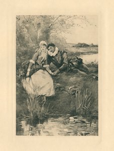 Dla elżbietańskich pieśni na cześć miłości i piękna (litho) autorstwa Edmund Henry Garrett