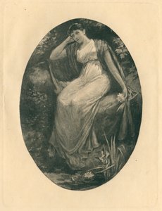 Dla elżbietańskich pieśni na cześć miłości i piękna (litho) autorstwa Edmund Henry Garrett