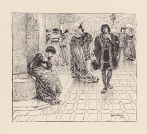 Ilustracja do "Wigilii św. Agnieszki" Johna Keatsa (litografia) autorstwa Edmund Henry Garrett