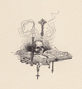 Ilustracja do "Wigilii św. Agnieszki" Johna Keatsa (litografia) autorstwa Edmund Henry Garrett