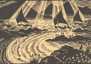 Trzy żaglowce autorstwa Edmund Hunter