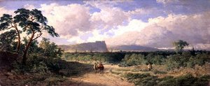Widok na Nottingham (olej na pokładzie) autorstwa Edmund John Niemann