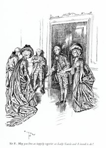 Ilustracja do "Szkoły skandalu" Sheridana (grafika)