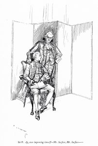 Ilustracja do "Szkoły skandalu" Sheridana (grafika) autorstwa Edmund Joseph (after) Sullivan