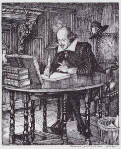 Szekspir w swoim gabinecie (lito)