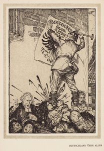Girlanda cesarska: Deutschland Uber Alles (litho) autorstwa Edmund Joseph (after) Sullivan
