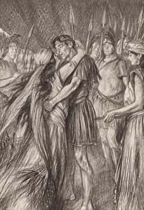 William Shakespeare: Antoniusz i Kleopatra, akt IV, scena 4 (litografia) autorstwa Edmund Joseph (after) Sullivan