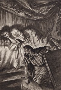 William Shakespeare: Cymbeline, akt II, scena 2 (litografia)