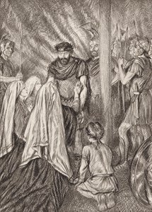 William Shakespeare: Tragedia Koriolana, akt V, scena 3 (litografia) autorstwa Edmund Joseph (after) Sullivan