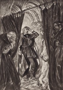 William Shakespeare: Tragedia Hamleta, księcia Danii, akt III, scena 1 (litografia) autorstwa Edmund Joseph (after) Sullivan