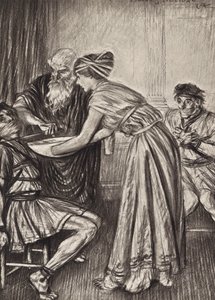 William Shakespeare: Tragedia Tytusa Andronikusa, akt V, scena 2 (litografia) autorstwa Edmund Joseph (after) Sullivan