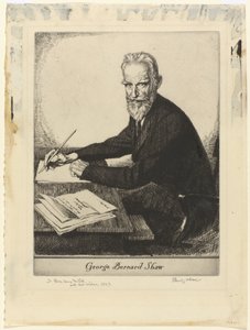 Portret van George Bernard Shaw George Bernard Shaw (tytuł na obiekcie) autorstwa Edmund Joseph Sullivan (signed by artist)