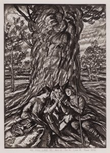 Jak Ci się podoba, Akt II, Sc 4 (lito) autorstwa Edmund Joseph Sullivan