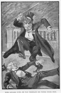 Ilustracja do Dr Jekyll i Mr Hyde autorstwa RL Stevensona