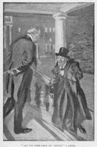 Ilustracja do Dr Jekyll i Mr Hyde autorstwa RL Stevensona autorstwa Edmund Joseph Sullivan