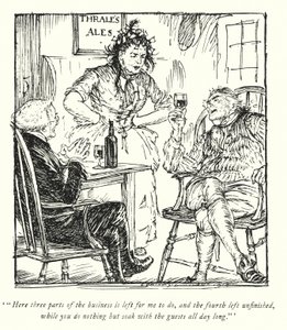 Ilustracja do The Vicar of Wakefield autorstwa Olivera Goldsmitha (lito) autorstwa Edmund Joseph Sullivan