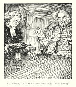 Ilustracja do The Vicar of Wakefield autorstwa Olivera Goldsmitha (lito) autorstwa Edmund Joseph Sullivan