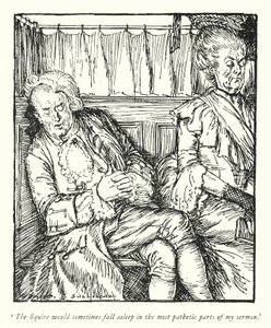 Ilustracja do The Vicar of Wakefield autorstwa Olivera Goldsmitha (lito) autorstwa Edmund Joseph Sullivan