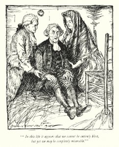 Ilustracja do The Vicar of Wakefield autorstwa Olivera Goldsmitha (lito) autorstwa Edmund Joseph Sullivan