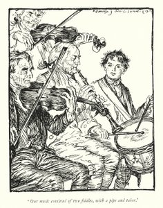 Ilustracja do The Vicar of Wakefield autorstwa Olivera Goldsmitha (lito) autorstwa Edmund Joseph Sullivan