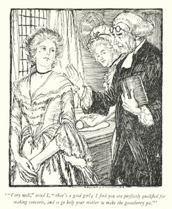 Ilustracja do The Vicar of Wakefield autorstwa Olivera Goldsmitha (lito) autorstwa Edmund Joseph Sullivan