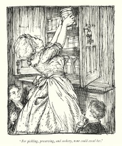 Ilustracja do The Vicar of Wakefield autorstwa Olivera Goldsmitha (lito) autorstwa Edmund Joseph Sullivan
