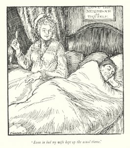 Ilustracja do The Vicar of Wakefield autorstwa Olivera Goldsmitha (lito) autorstwa Edmund Joseph Sullivan