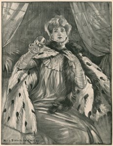 Sarah Bernhardt autorstwa Edmund Joseph Sullivan
