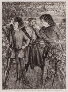 Pierwsza część króla Henryka VI, akt II, Sc 4 (lito) autorstwa Edmund Joseph Sullivan