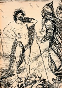 Odnaleziony szczęśliwy człowiek, 1918, 1918 autorstwa Edmund Joseph Sullivan