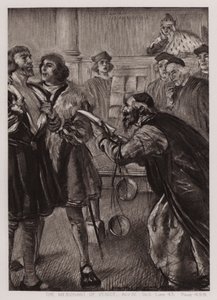 Kupiec wenecki, akt IV, Sc I autorstwa Edmund Joseph Sullivan