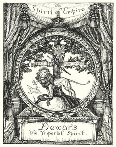 The Spirit of Empire, rysunek do reklamy szkockiej whisky Dewara (lito) autorstwa Edmund Joseph Sullivan