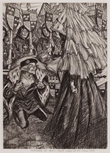 Tragedia króla Ryszarda III, Akt I, Sc 2 (lito) autorstwa Edmund Joseph Sullivan