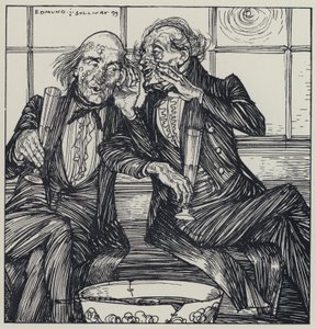 Tennyson, ilustracja do snu o pięknych kobietach i innych wierszy autorstwa Edmund Joseph after Sullivan