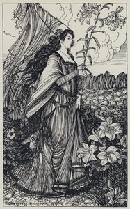 Tennyson, ilustracja do snu o pięknych kobietach i innych wierszy autorstwa Edmund Joseph after Sullivan