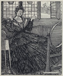 Tennyson, ilustracja do snu o pięknych kobietach i innych wierszy autorstwa Edmund Joseph after Sullivan