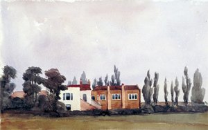 Widok od wschodu na Chalk Farm Tavern, St Pancras, Londyn, 1836 r