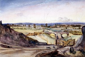 Ogólny widok Hampstead, Londyn, 1837