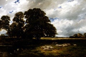 Krajobraz z owcami autorstwa Edmund Morison Wimperis