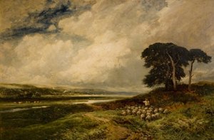 Krajobraz z owcami, 1899 autorstwa Edmund Morison Wimperis