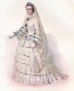 Cesarzowa Eugenia w sukni ślubnej, 1853, 1902