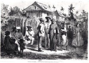 Tubylcy z Cayenne, według akwareli M. Bouyera, rytował Antoine Valery Bertrand (ur. 1823) (rycina) (zdjęcie b/w)