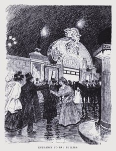Czeski Paryż: Wejście do Bal Bullier (litografia)