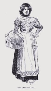 Bohemian Paris: Dziewczyna z pralni (litografia)