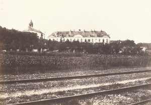 Opactwo Gard w pobliżu Abbeville, ok. 1930 r. 1855. autorstwa Édouard Baldus