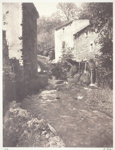 Młyny wodne w Owernii, 1852, druk 1978. autorstwa Édouard Baldus